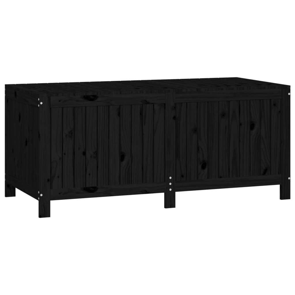 vidaXL Dynbox svart 147x68x64 cm massiv furu