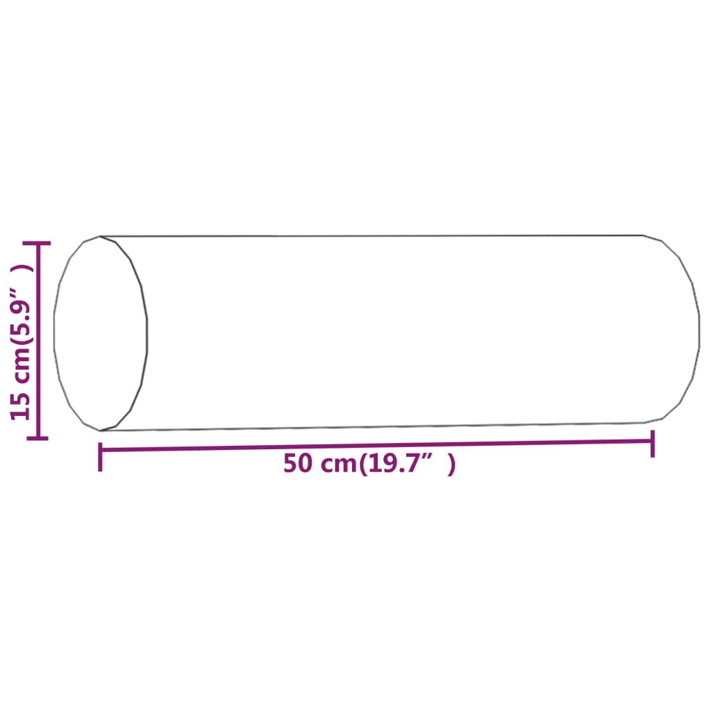 vidaXL Prydnadskuddar 2 st mörkgrå Ø15x50 cm sammet