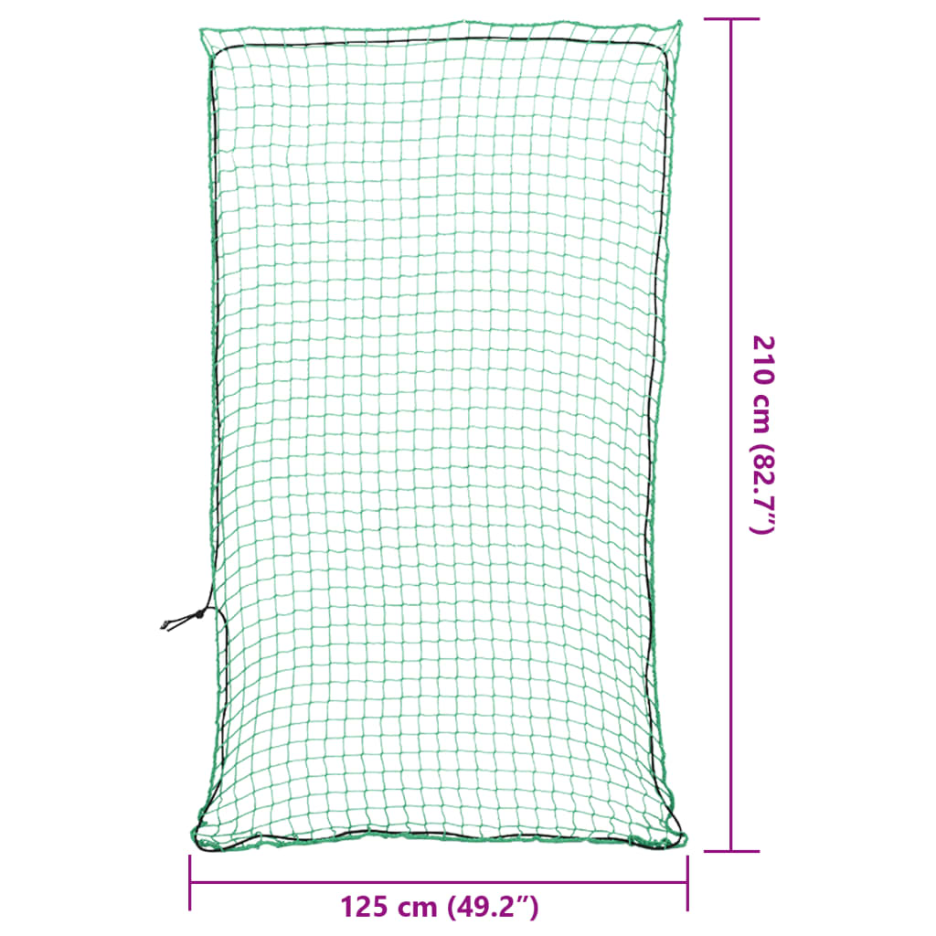 vidaXL Lastnät med elastiskt rep grön 2,1x1,25 m PP