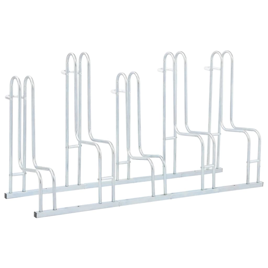 vidaXL Cykelställ för 5 cyklar fristående galvaniserat stål