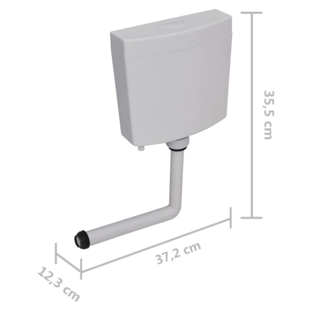 vidaXL Cistern till toalett med botten inlopp 3/6 L grå