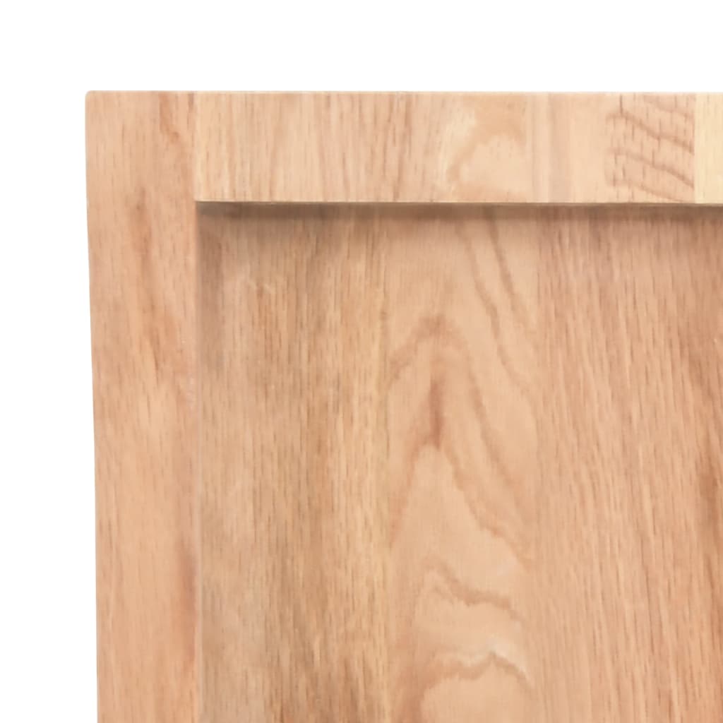 vidaXL Bänkskiva badrum ljusbrun 120x50x(2-6) cm behandlat massivt trä