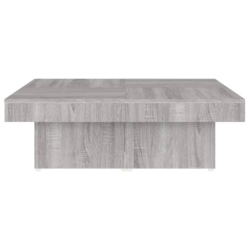 vidaXL Soffbord grå sonoma 90x90x28 cm konstruerat trä