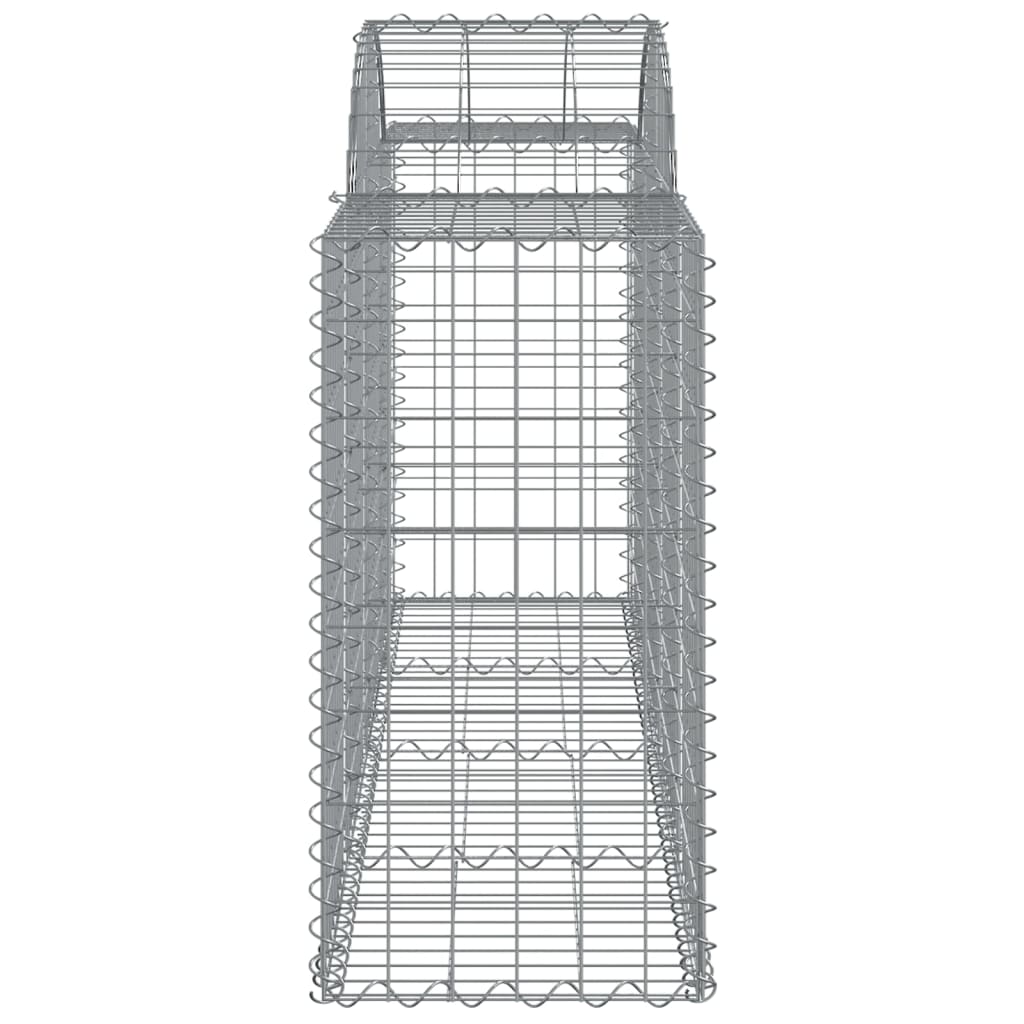 vidaXL Gabioner bågformade 20 st 200x50x80/100 cm galvaniserat järn