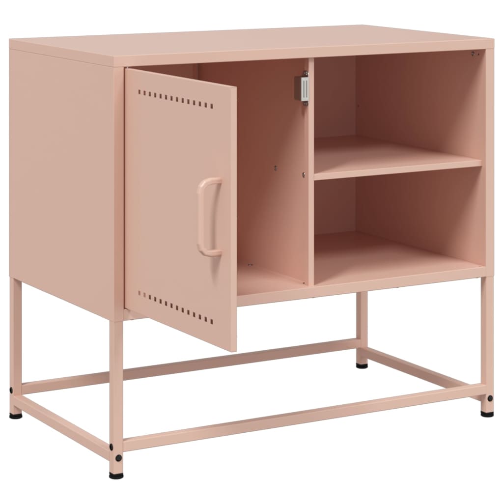 vidaXL TV-skåp rosa 68x39x60,5 cm stål