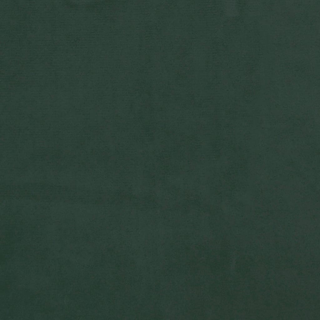 vidaXL Ramsäng med madrass mörkgrön 120x190 cm sammet