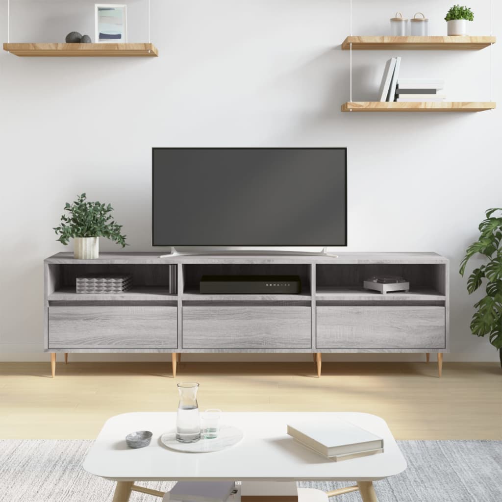 vidaXL Tv-bänk grå sonoma 150x30x44,5 cm konstruerat trä
