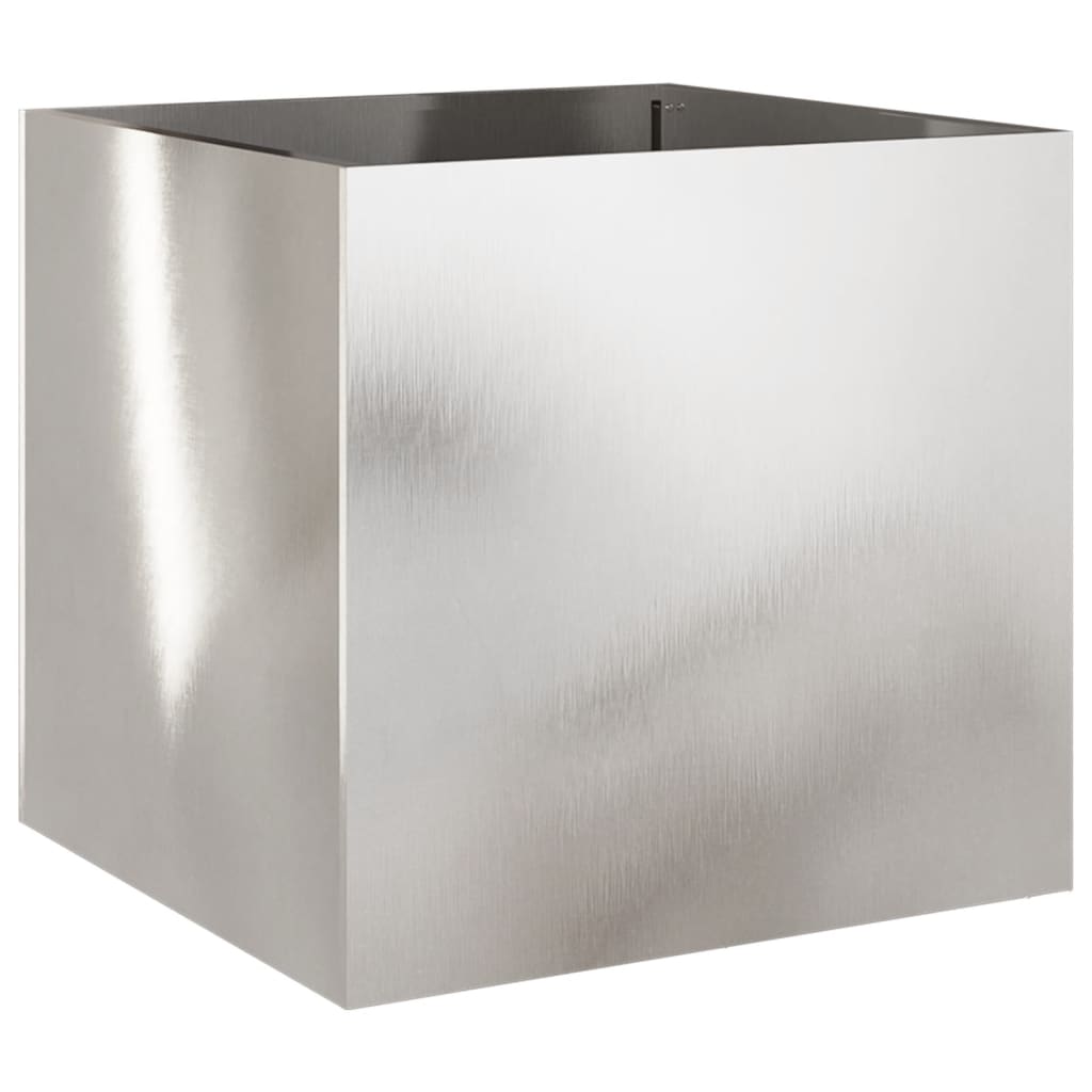 vidaXL Odlingslåda silver 49x47x46 cm rostfritt stål