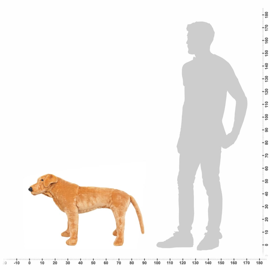 vidaXL Stående leksakshund labrador ljusbrun XXL