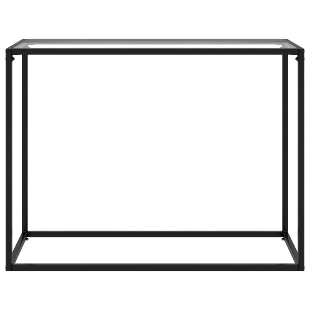 vidaXL Konsolbord transparent 100x35x75 cm härdat glas