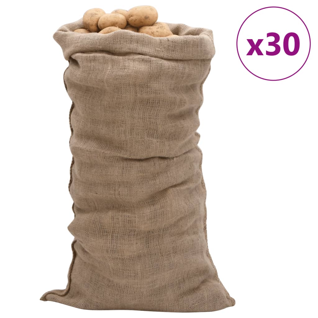 vidaXL Jutesäckar 30 st 65x135 cm 100% jute 220 gsm