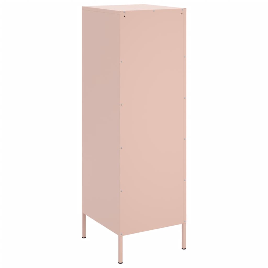 vidaXL Högskåp rosa 36x39x113 cm stål