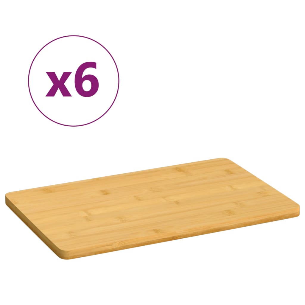 vidaXL Frukosttallrikar 6 st 22x14x0,8 cm bambu