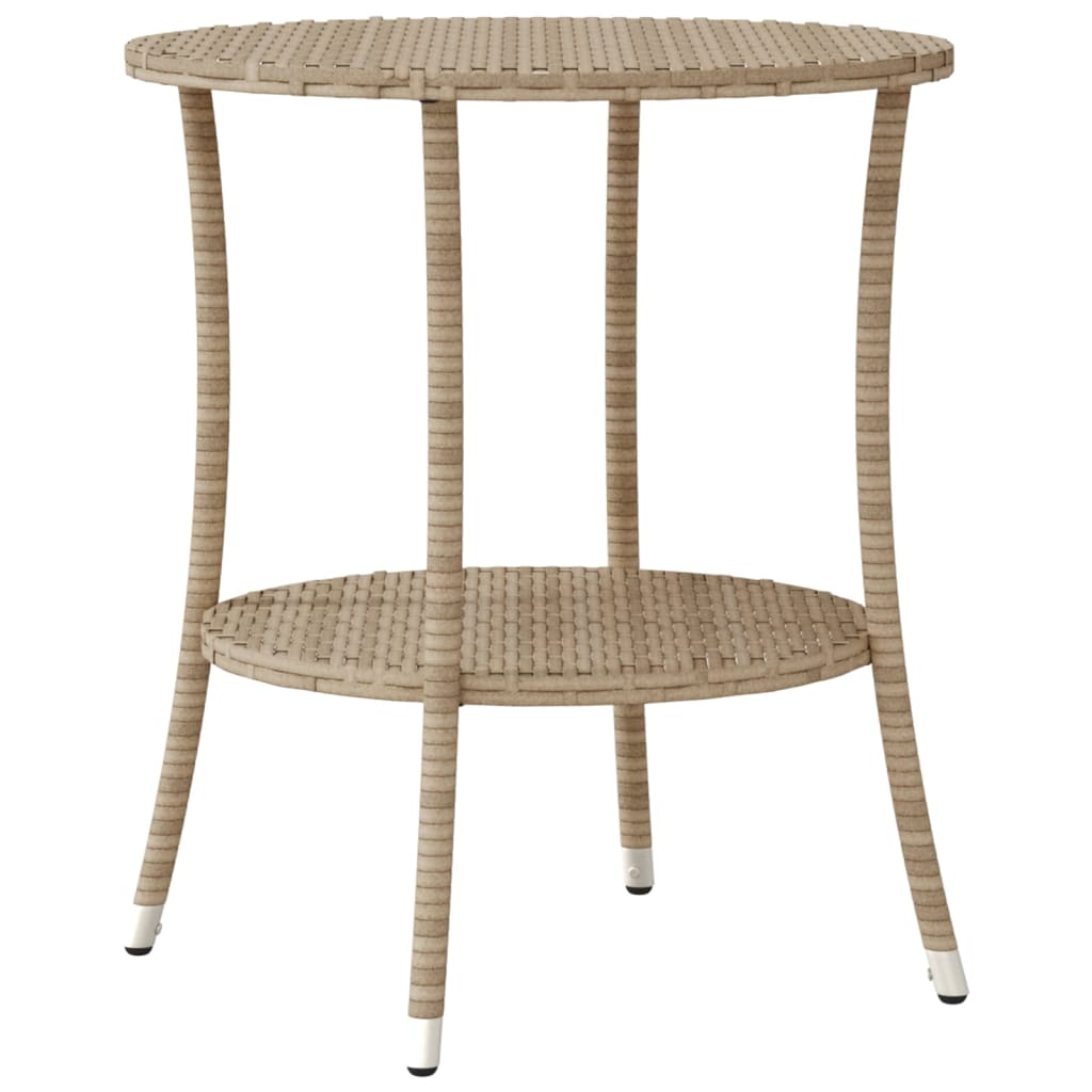 vidaXL Bistrogrupp med dynor 3 delar beige konstrotting