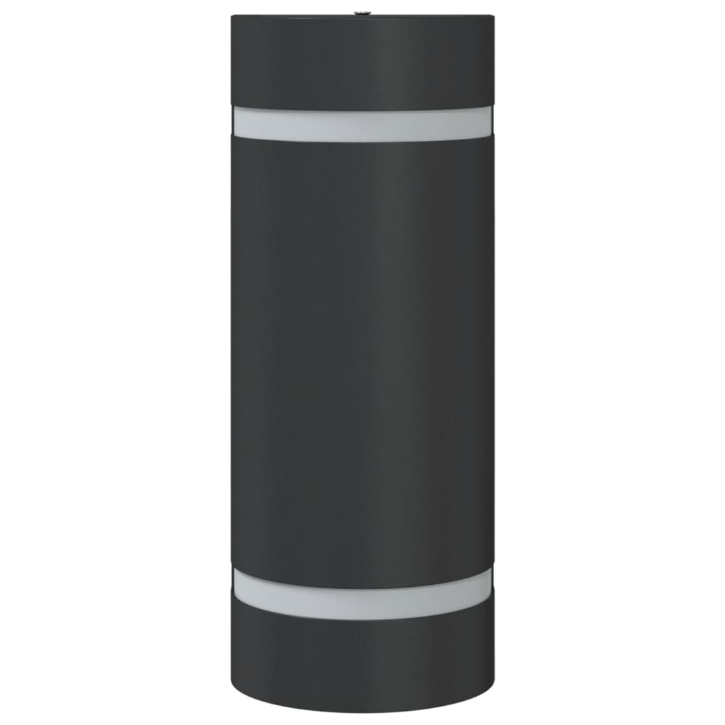 vidaXL Utomhusvägglampor 2 st svart gjuten aluminium