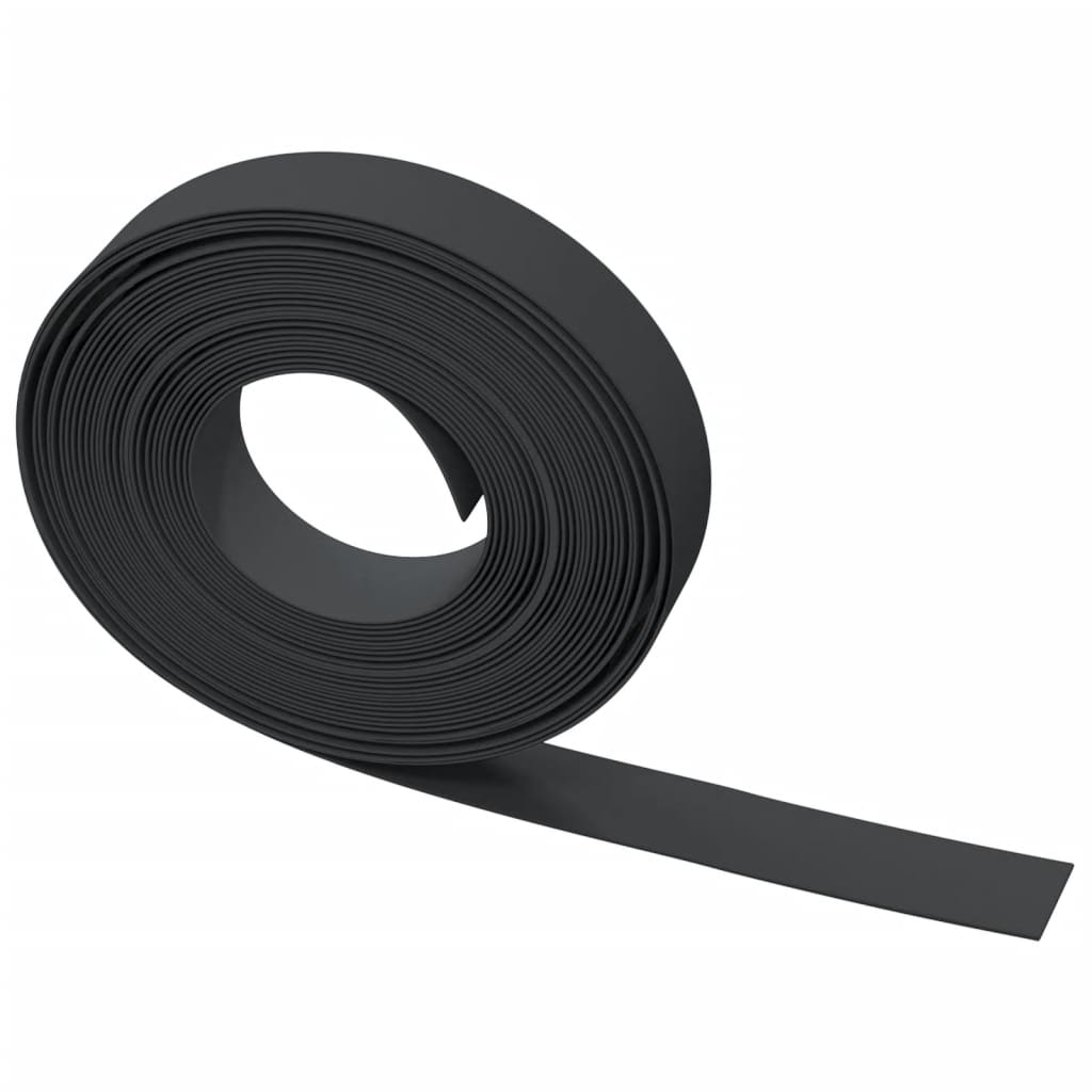 vidaXL Rabattkant svart 5 st 10 m 10 cm polyeten