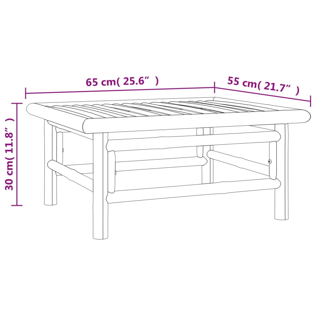 vidaXL Loungegrupp 6 delar taupe dynor bambu