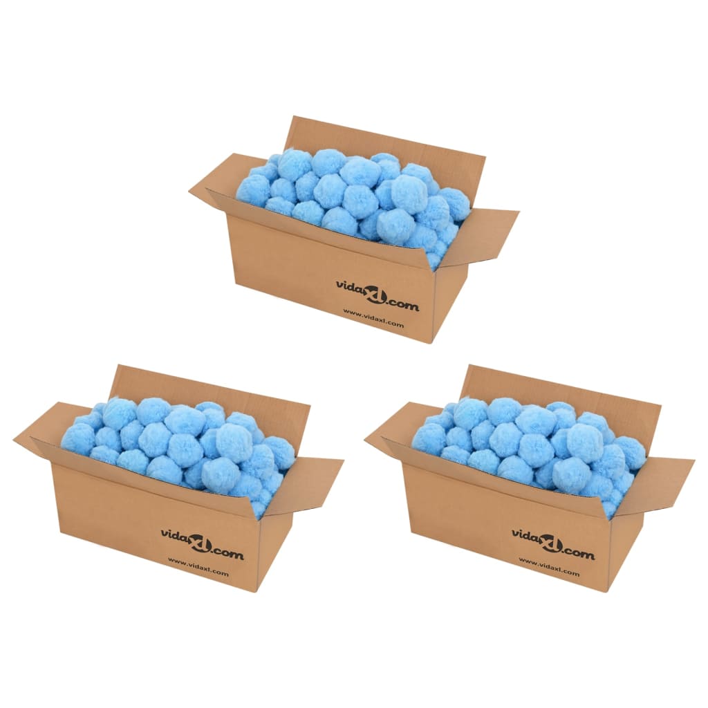 vidaXL Antibakteriella filterbollar blå 2100 g polyeten