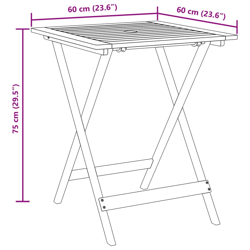 vidaXL Caféset 3 delar gräddvit tyg och massivt trä