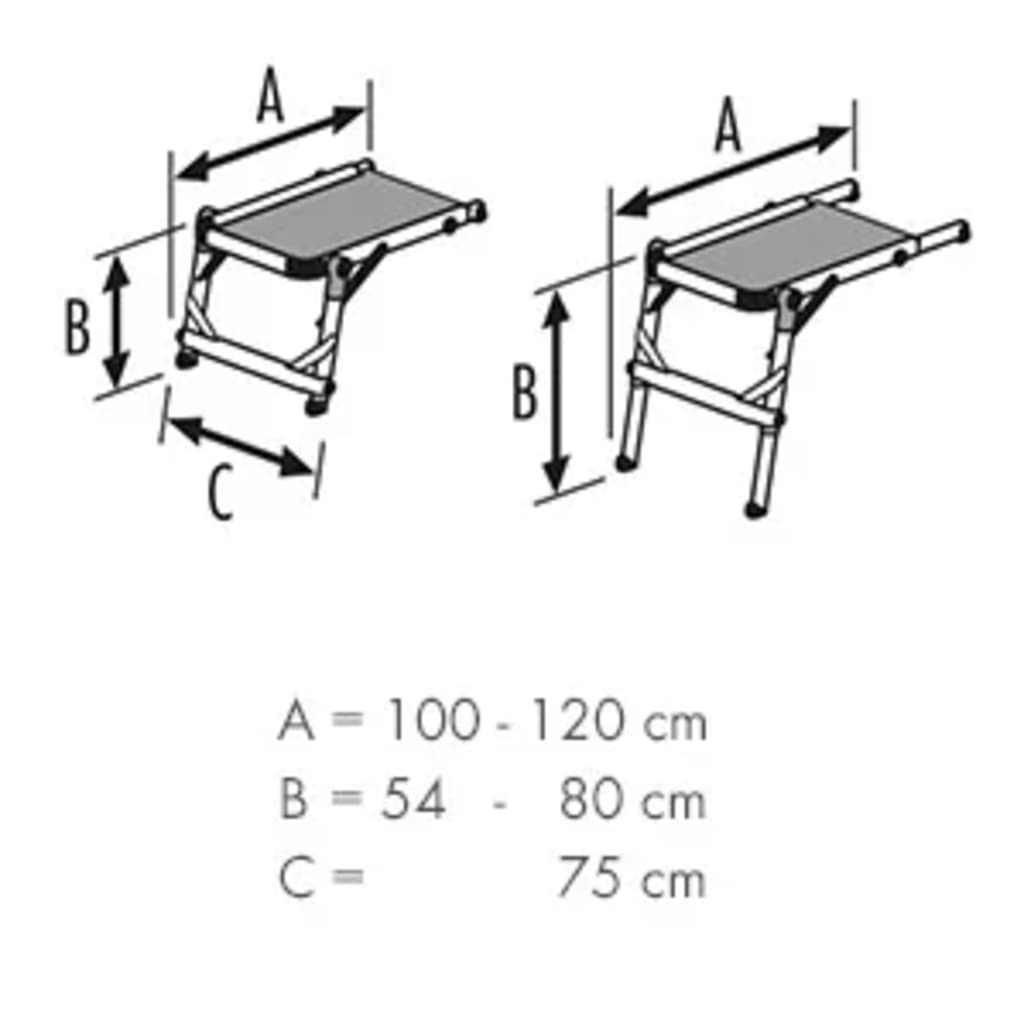 Hailo Plattform för trappa TP1 aluminium