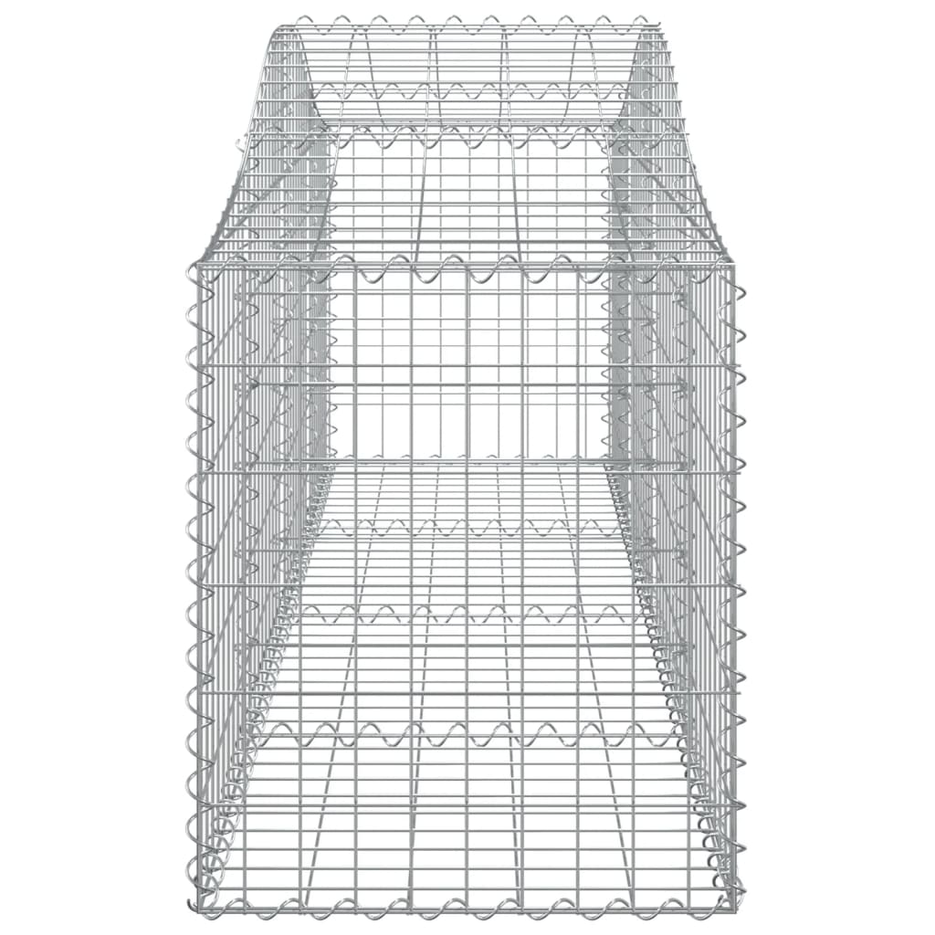 vidaXL Gabioner bågformade 40 st 200x50x60/80 cm galvaniserat järn