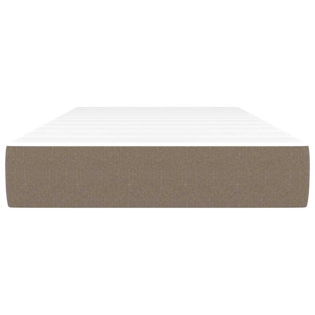 vidaXL Pocketresårmadrass taupe 90x190x20 cm tyg