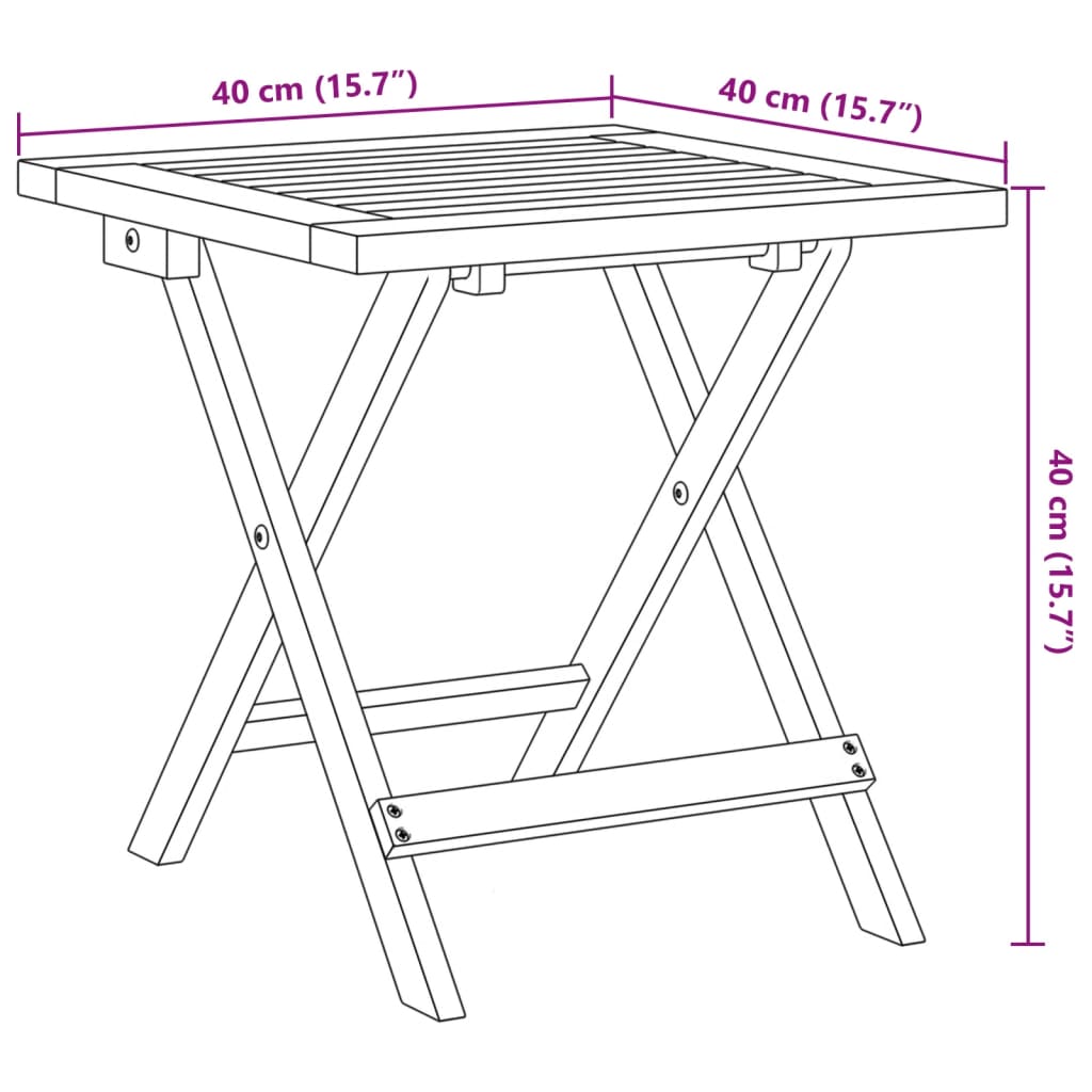 vidaXL Solsäng med bord svart massivt akaciaträ och tyg