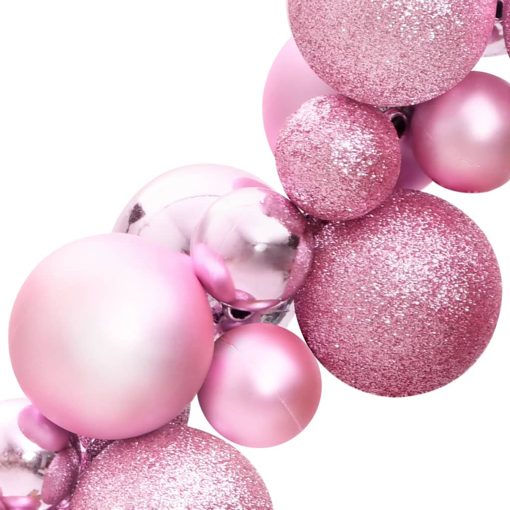 vidaXL Girlang julkulor rosa 175 cm polystyren