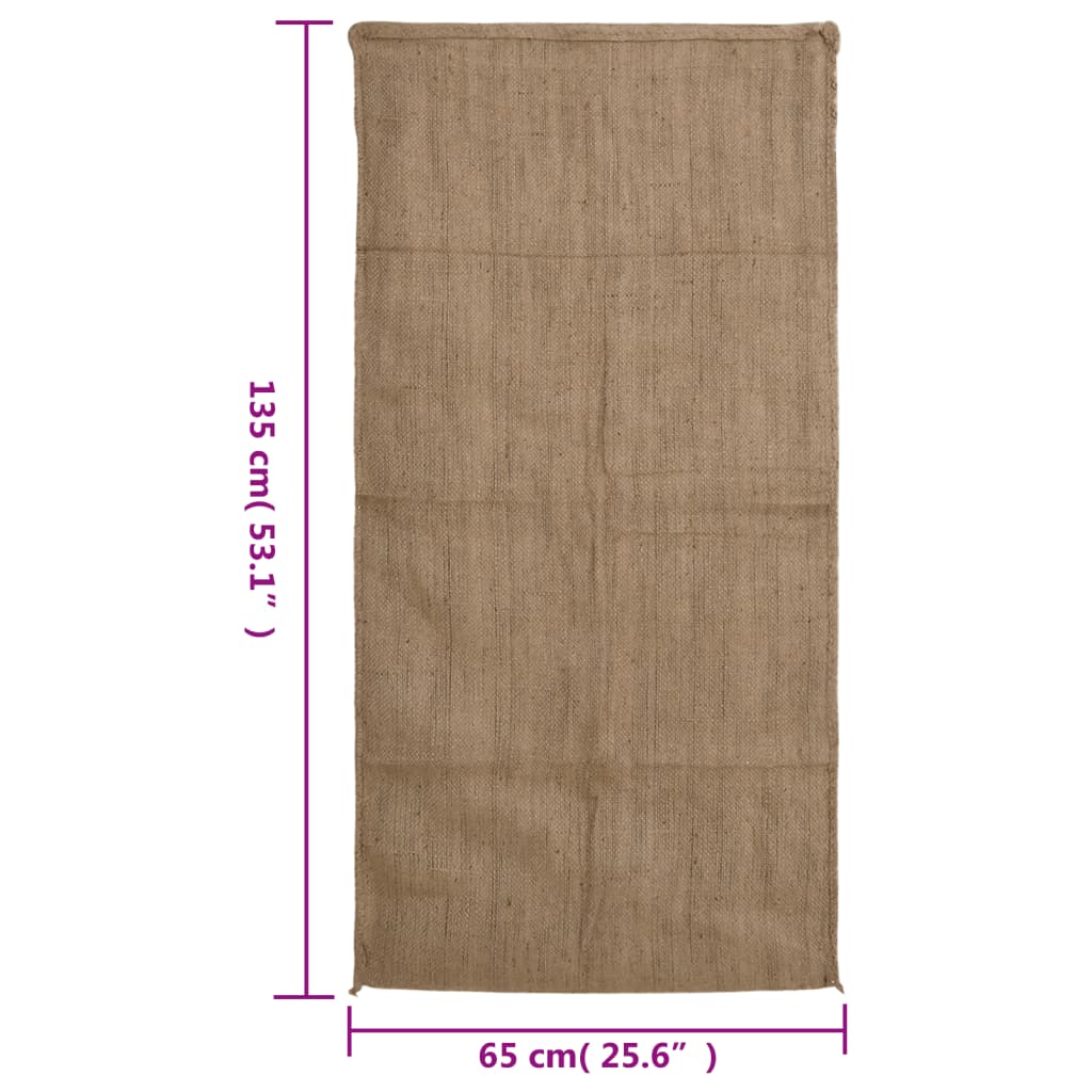 vidaXL Jutesäckar 10 st 65x135 cm 100% jute 340 gsm