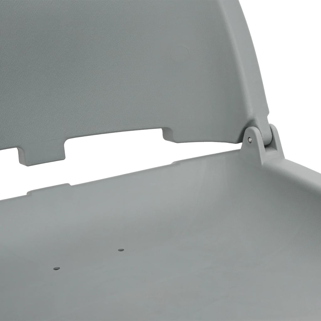 vidaXL Båtstol 4 delar fällbart set grå