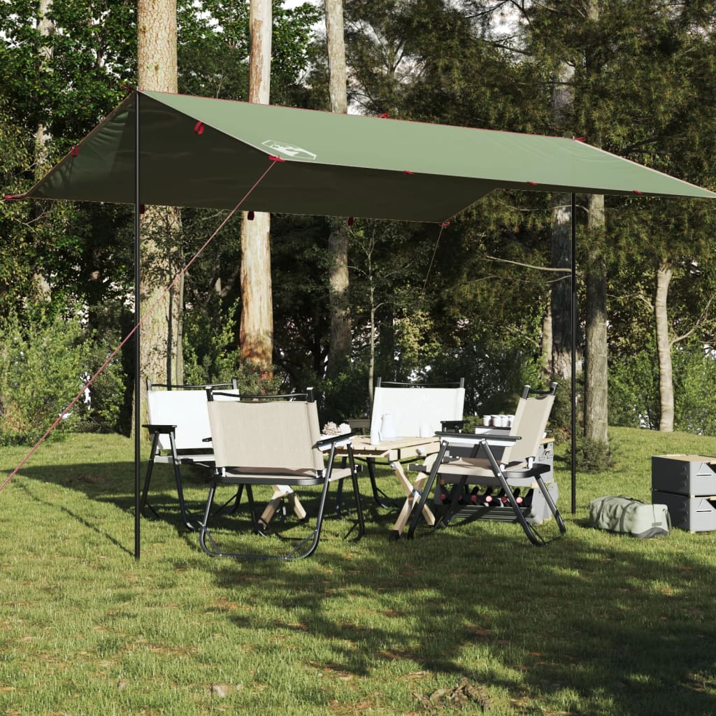 vidaXL Tarp grön 400x294 cm vattentät