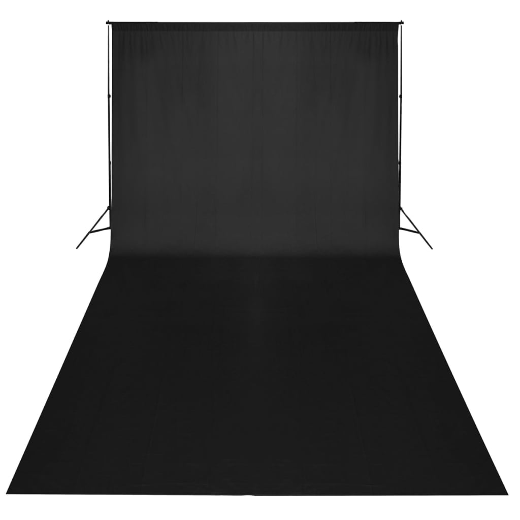 vidaXL Fotobakgrund bomull svart 300x300 cm