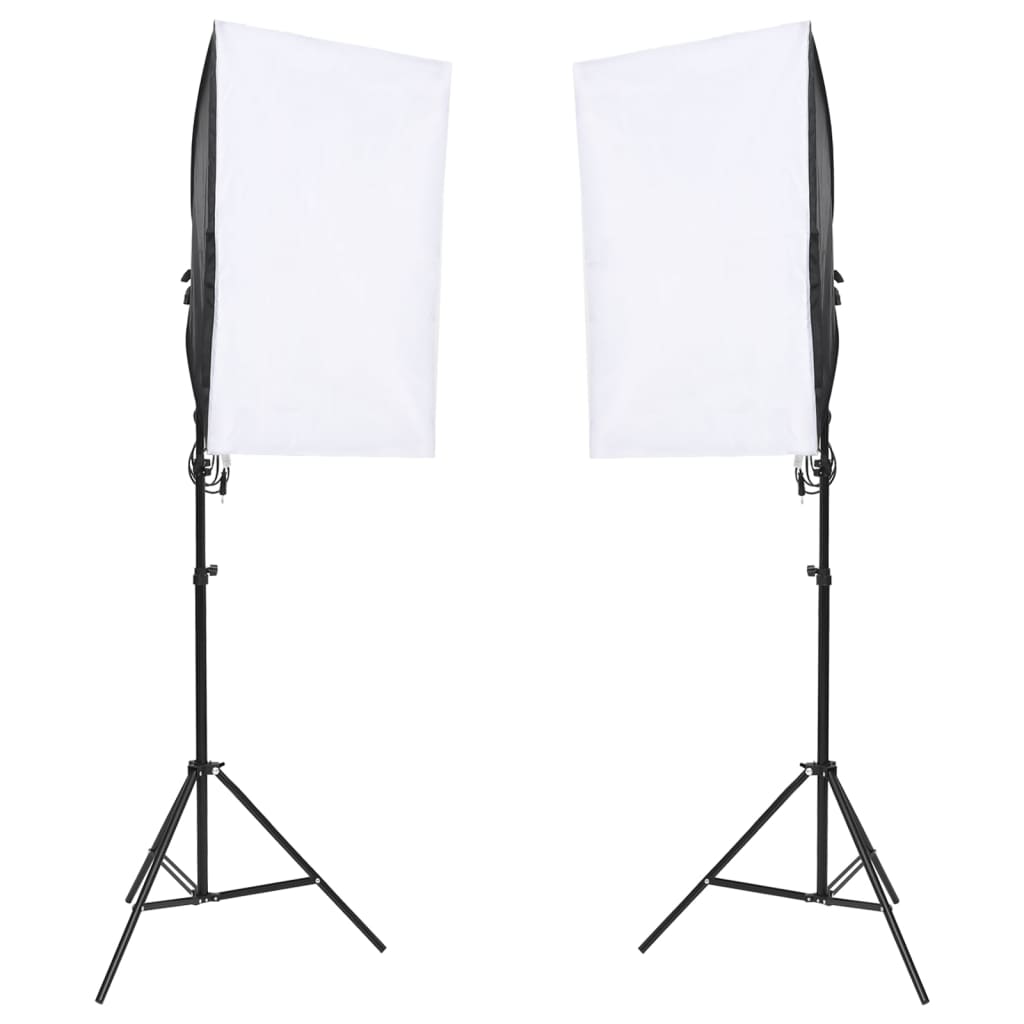 vidaXL Fotostudio med lampor, bakgrund och reflexskärm