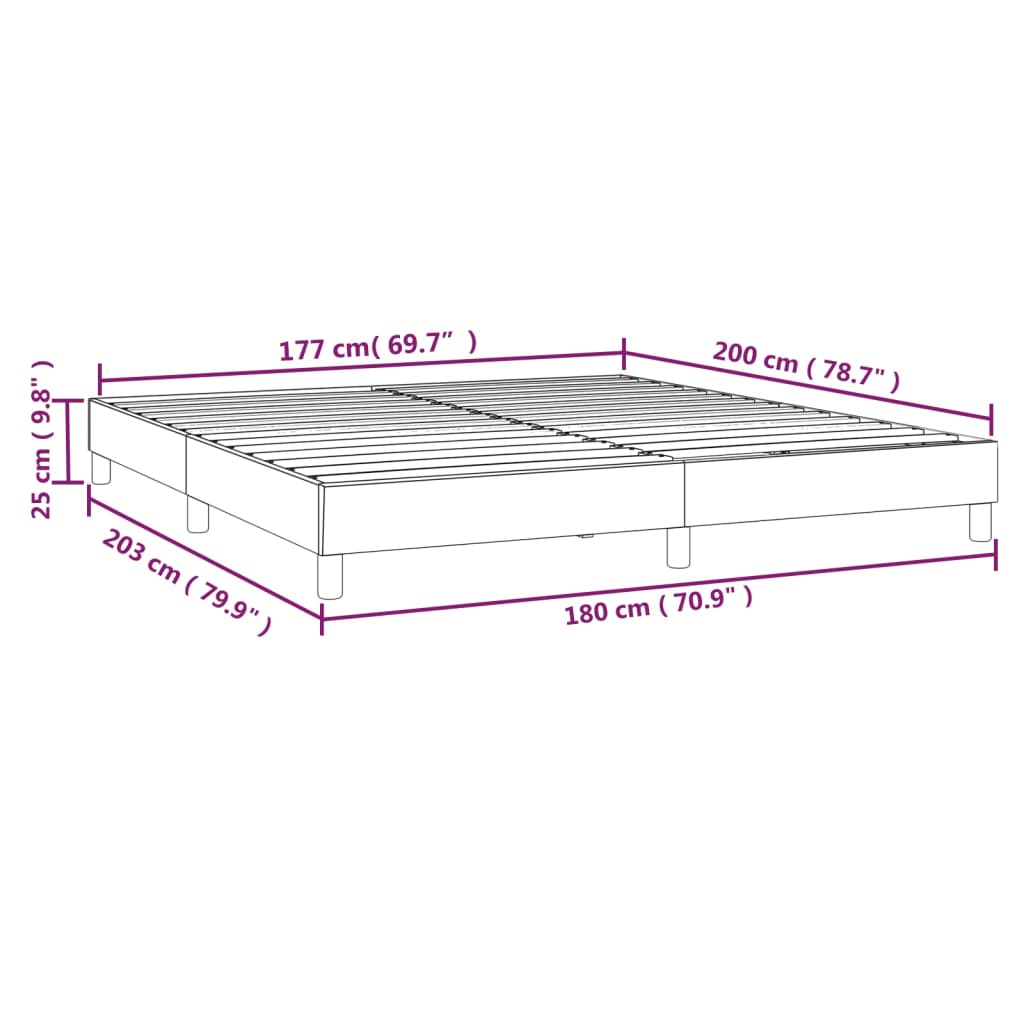 vidaXL Sängram vit 180x200 cm konstläder