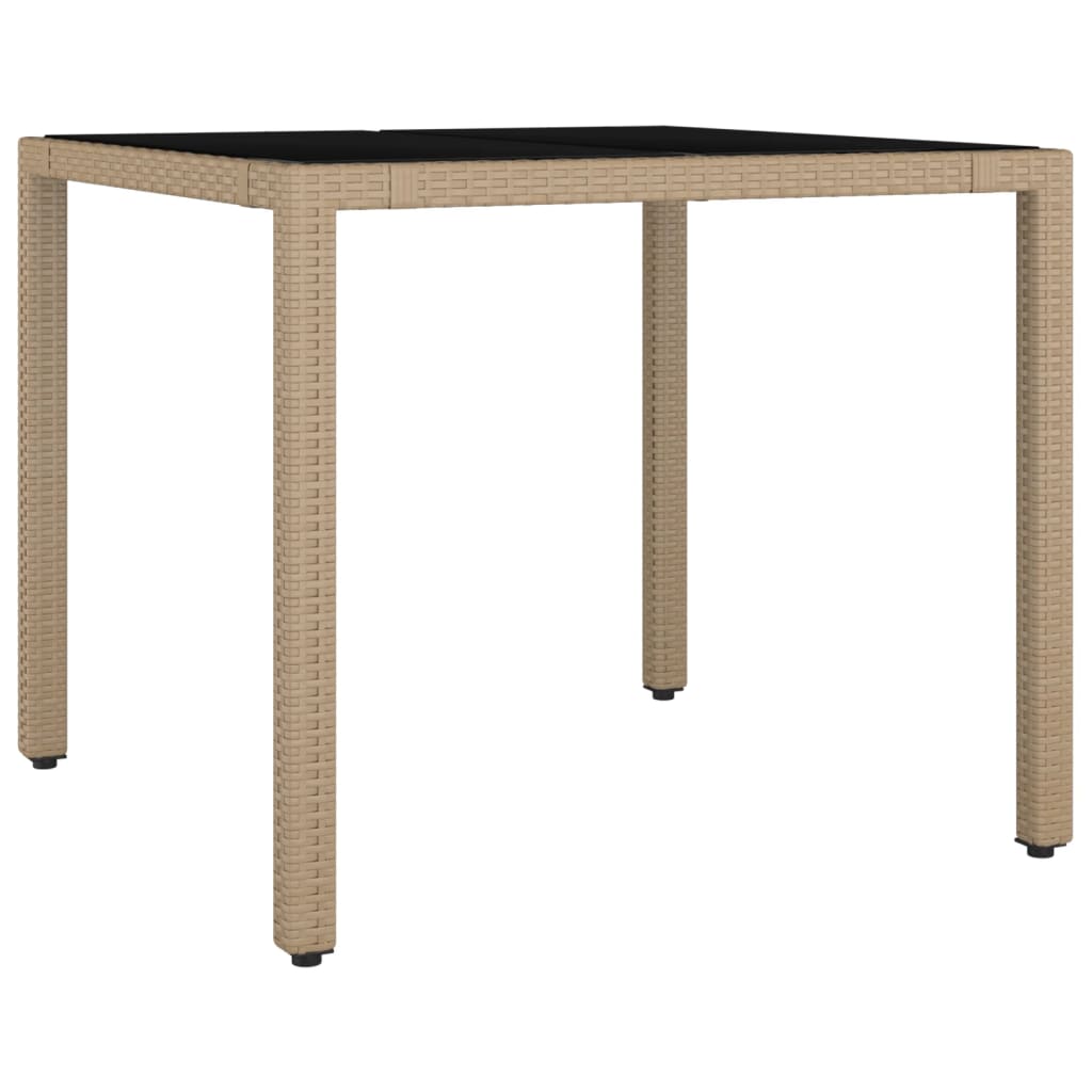 vidaXL Bistrogrupp med dynor 3 delar beige konstrotting