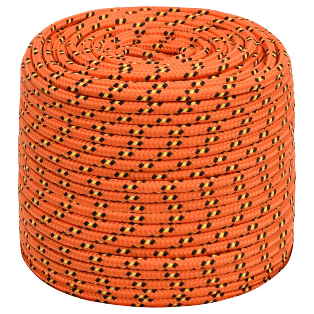 vidaXL Båtlina orange 10 mm 25 m polypropylen