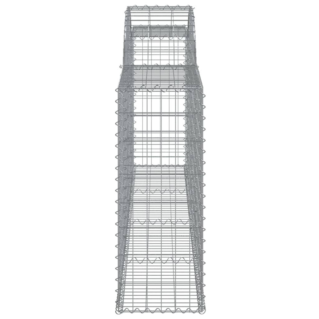 vidaXL Gabioner bågformade 7 st 300x30x80/100 cm galvaniserat järn