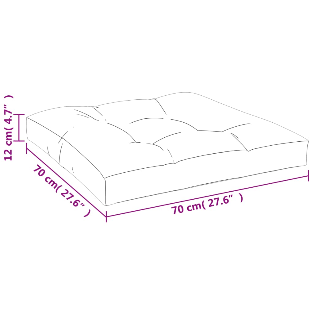 vidaXL Palldyna turkos 70x70x12 cm tyg