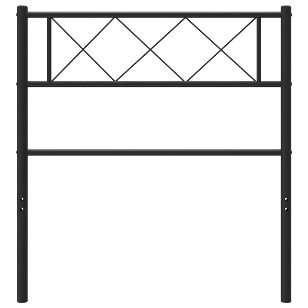 vidaXL Huvudgavel metall svart 75 cm