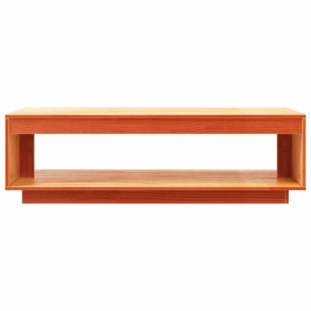 vidaXL Soffbord vaxbrun 110x50x33,5 cm massiv furu