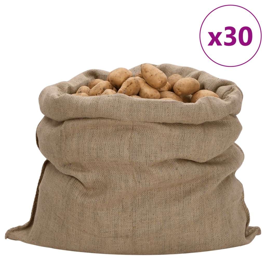 vidaXL Jutesäckar 30 st 100x110 cm 100% jute 340 gsm