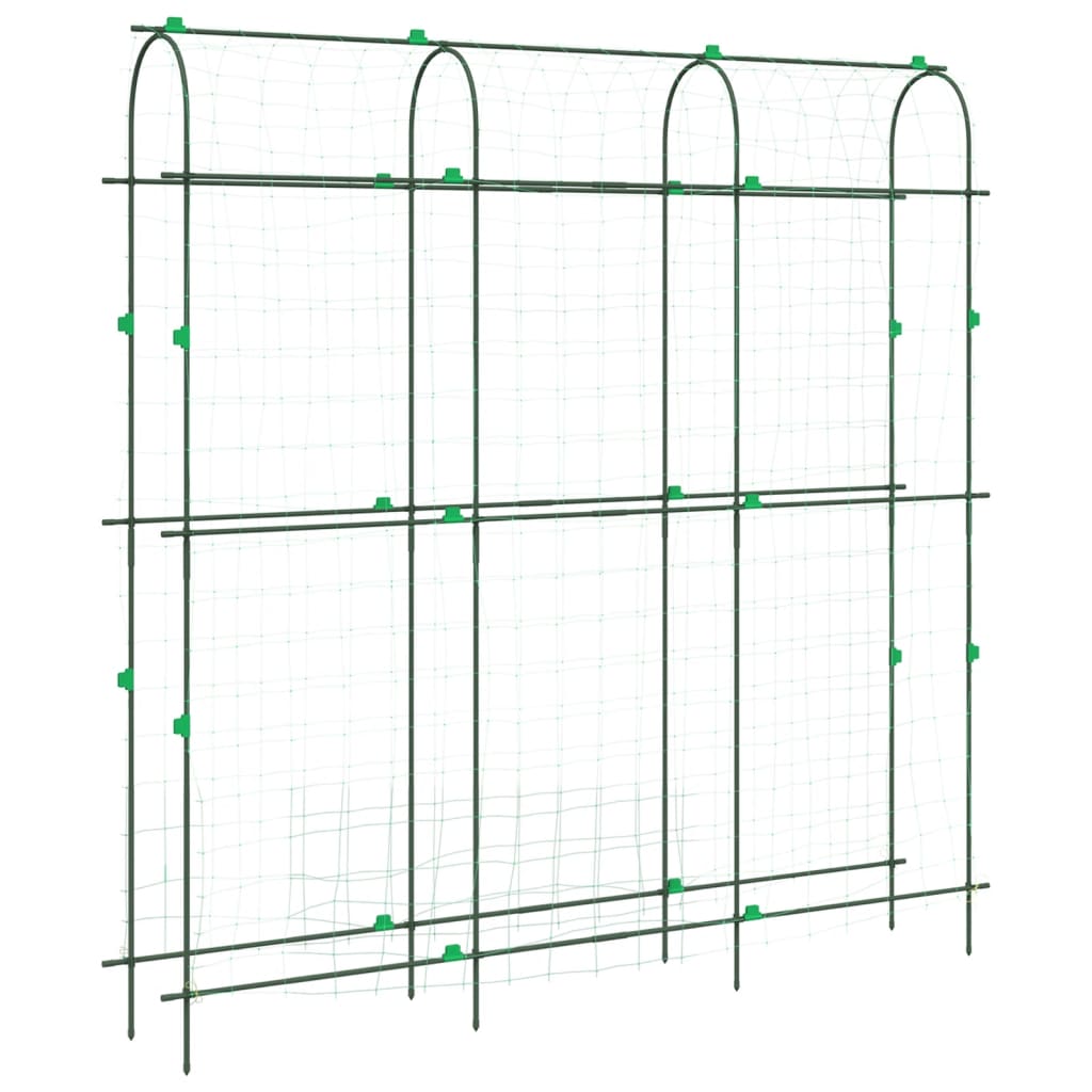 vidaXL Trädgårdsspaljé för klätterväxter U-formad 181x31x182,5 cm stål