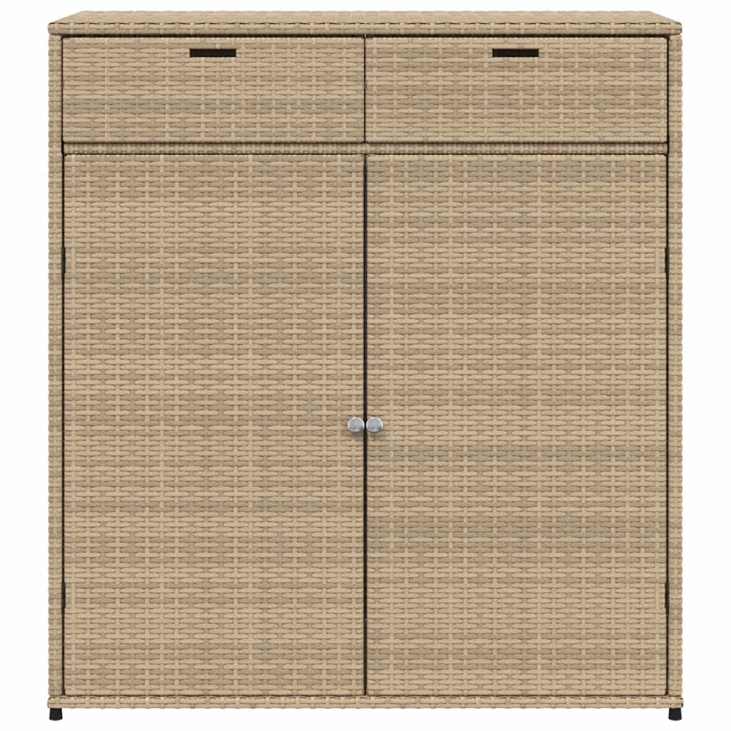 vidaXL Trädgårdsskåp beige 105x55x113 cm konstrotting