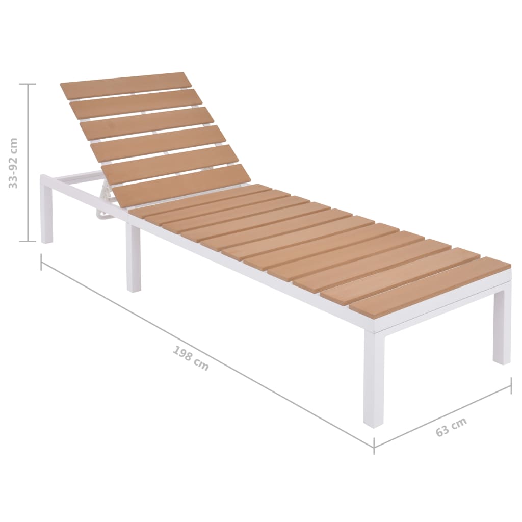 vidaXL Loungegrupp för trädgården med dynor 5 delar aluminium WPC