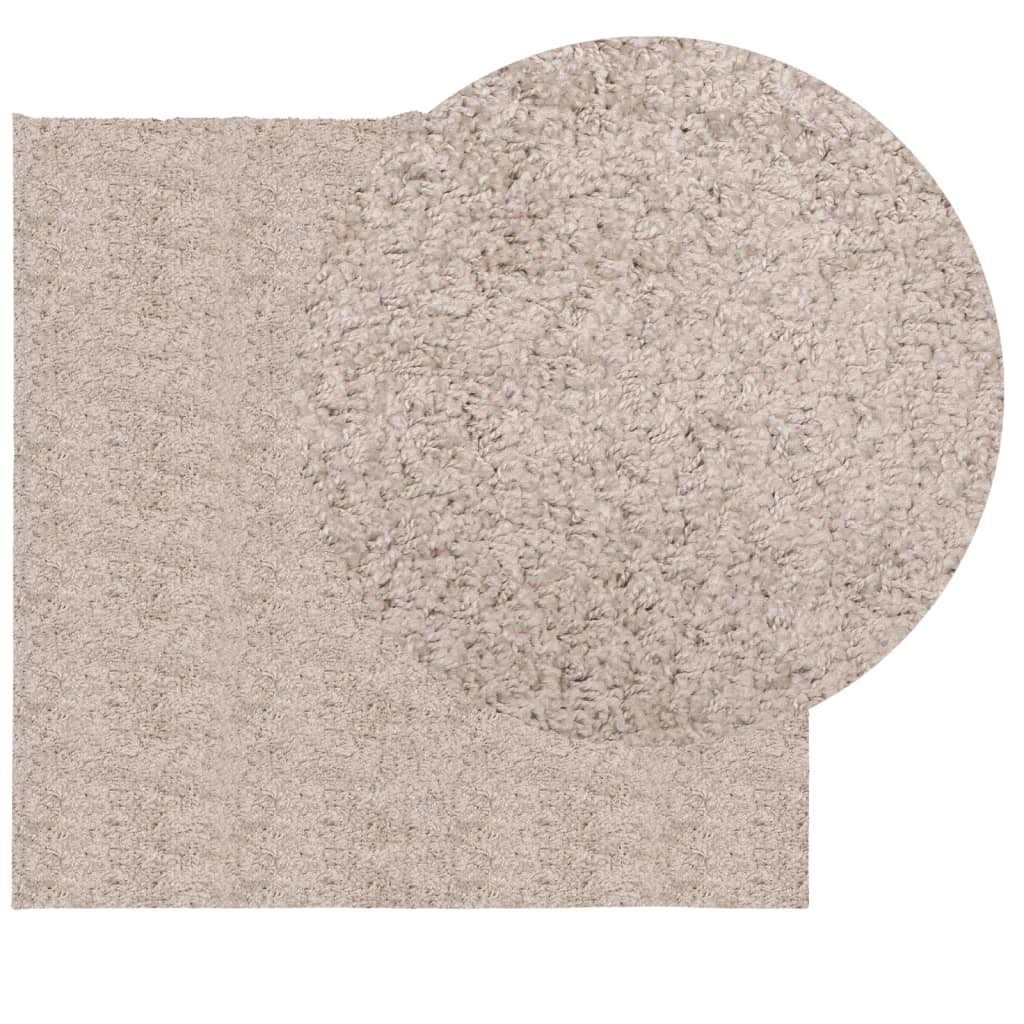 vidaXL Ryamatta PAMPLONA lång lugg modern beige 240x240 cm