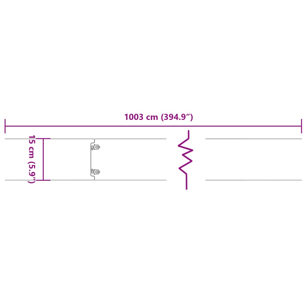 vidaXL Rabattkanter 10 st 15x103 cm flexibelt cortenstål