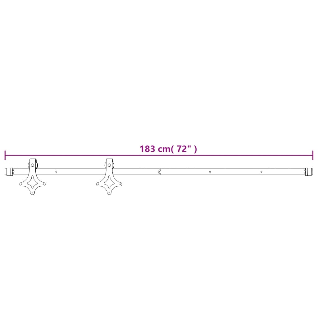 vidaXL Skjutdörr med beslag 80x210 cm massiv furu