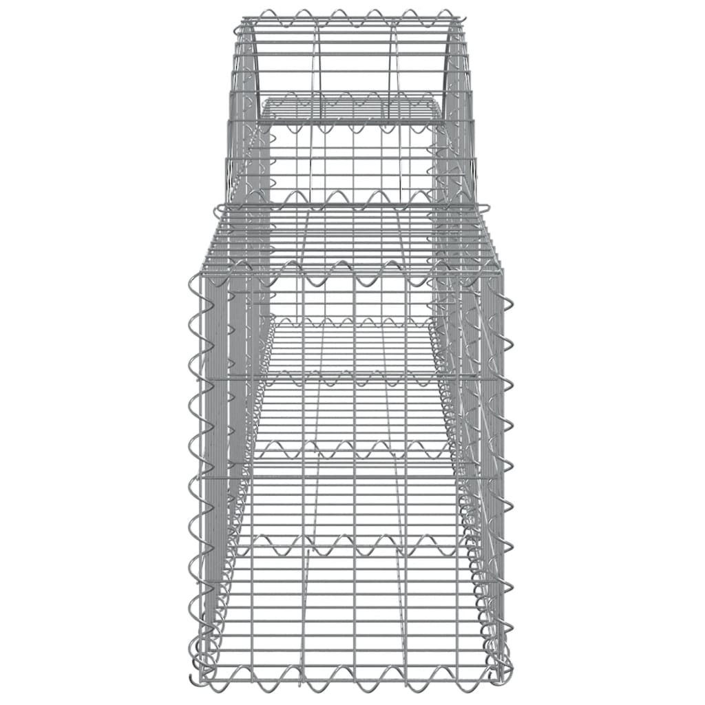 vidaXL Gabion bågformad 11 st 200x30x40/60 cm galvaniserat järn