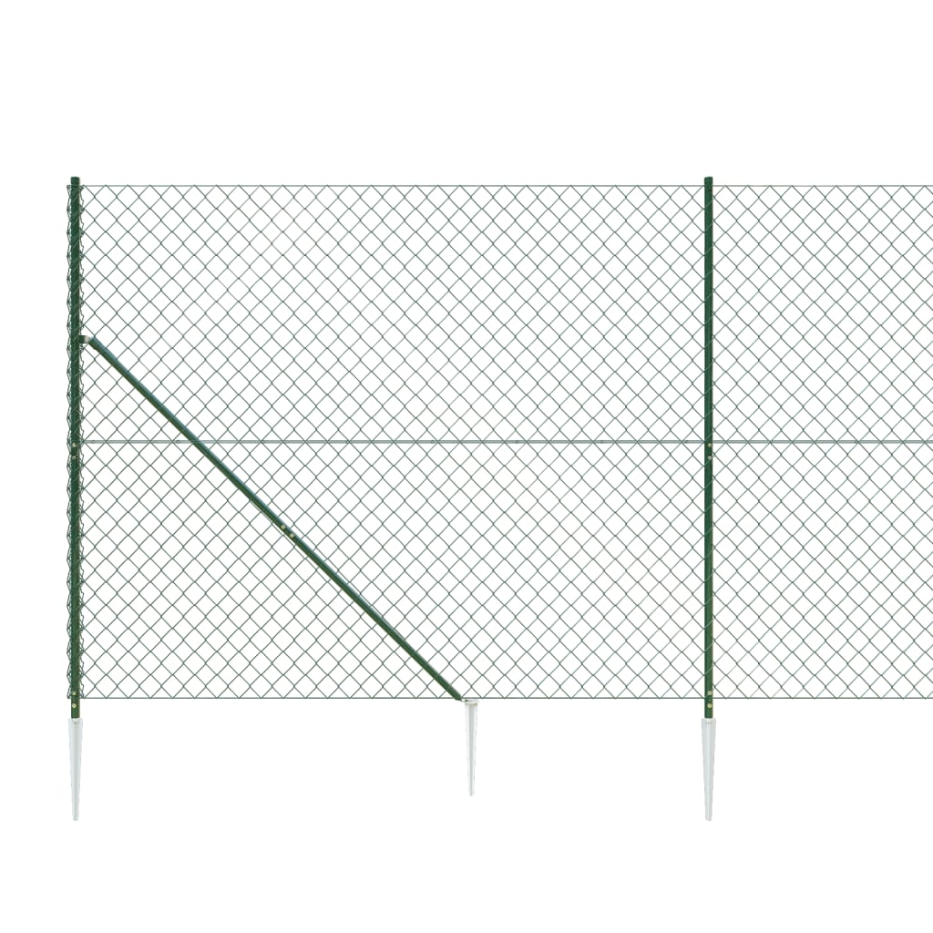 vidaXL Gunnebostängsel med markspett grön 1,4x10 m