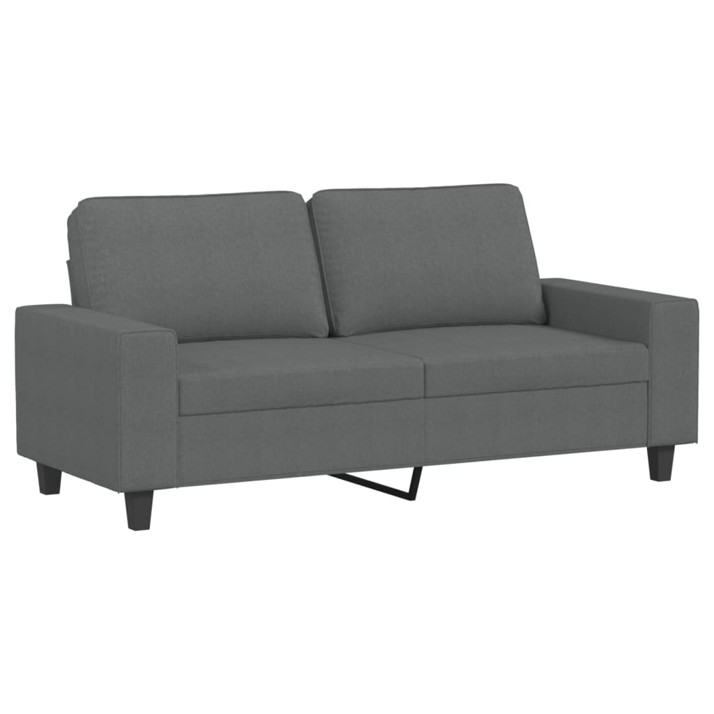 vidaXL Soffa 2-sits mörkgrå 140 cm tyg